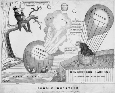 Bubble bursting, published by John Childs, New York and Washington DC, c.1840 by Edward Williams Clay